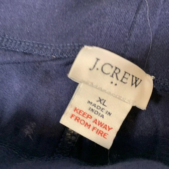 J.Crew Pajama Set Womens XL Blue‎ Christmas Tree Print Henley Top Joggers Cotton - Picture 4 of 16